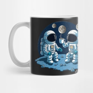 Astronauts drinking coffee in space Mug